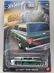 Miniatura Hot Wheels Hot Wagons 64 Chevy Nova Wagon,  Escala 1/64, Lacrada, Item no estado conforme fotos. Carrinho de coleção.