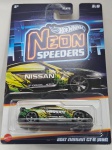 Miniatura Hot Wheels Neon Speeders 2017 Nissan GT-R (R35),  Escala 1/64, Lacrada, Item no estado conforme fotos. Carrinho de coleção.