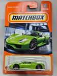 Miniatura Matchbox Porsche 918 Spyder,  Escala 1/64, Lacrada, Item no estado conforme fotos. Carrinho de coleção.