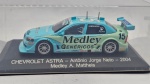 Miniatura Chevrolet Astra-Antonio Jorge Neto 2004 Medley A. Mattheis, escala 1/43, coleção Stock Car, base e acrílico originais, item de colecionador 