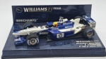 Miniatura Willians F1 FW24 R. Schumacker 2nd Hall of Season 2002, escala 1/43, Minichamps, base original, sem acrílico, item de colecionador 