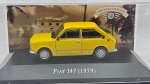 Miniatura Fiat 147 (1979) , escala 1/43, coleção Carros Inesquecíveis, base e acrílico originais, item de colecionador 