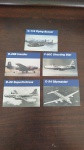 Lote cards tema aviões de guerra, em bom estado.