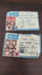 Envelopes com selos italianos, de 1949, como nas fotos.