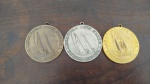 Lote de medalhas (Bronze,prateada e dourada) Ubatuba Iate Clube, 5cm, como nas fotos.