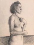 GOTUZZO- RIO, 1959 - desenho representando nú feminino , medindo 60 x 49 cm.