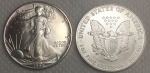 Moeda One Dollar de prata, datado 1990, peso: 31,2 g