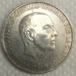 Moeda em prata espanhola de 1966, peso: 19g