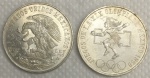 Moeda dos jogos olímpicos do Mexico de 1968, prata peso: 22 g.