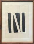 CLARK - nanquim s/ papel, datado 1951, medindo: 24 cm x 30 cm (possui dobra no papel)