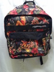 Mochila Feminina Casual Lona Estampada Vintage