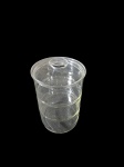 Terno de bombonières em cristal superpostas, a última com tampa, Alt. 24, Diam. 15 cm.