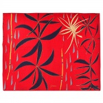 GENARO DE CARVALHO (1926 - 1971) - Tapeçaria com fundo em tons de vermelho. Meds: 100 cm x 122 cm