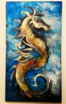 QUADRO AST da artista THELMA FERRAZ com tema  CAVALO MARINHO