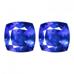 Precioso par de Belíssimas Tanzanitas Extra de excepcional qualidade e clareza IF , belíssima  lapidação almofada brilhante, totalizando 1.50 cts medidas 5.50 x 5.50 x 3.27 mm. Origem Tanzânia. Perfeito estado de conservação , excelente investimento para monta uma joia de qualidade.
