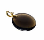 VIVARA - BELO PINGENTE DE OURO 18 K TEOR 750, DESIGN MODERNO EXCLUSIVO MONTADO COM BELÍSSIMO QUARTZO FUME DE FINO ACABAMENTO. PERFEITO ESTADO DE CONSERVAÇÃO, NÃO APARENTA USO. CONTRASTE NO FECHO. MEDE APROX 4,0 X 3,0 CM. PESO 7.4 GRAMAS.