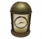 FLORN GERMANY - RARO RELÓGIO DESPERTADOR MONTADO EM ELEGANTE CAIXA DE METAL COM PORTA QUE ABRE E FECHA. MANUFATURA FLORN, ALEMANHA INICIO DO SÉC XX. MAQUINÁRIO COM MECANISMO A CORDA NO ESTADO. MEDE APROX 11 X 8,0 CM.