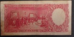 Cédula da Argentina de coleção de 10 pesos. No estado.