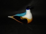 Escultura art deco em cristal de murano representando "Pato estilizado policromado" . Med.: 16 cm de altura X 22 cm de largura