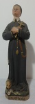 Estatueta de São Gerard Majella em estuque com rica policromia. Med. Alt. 23cm