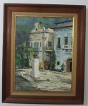P. SODRÉ - "Largo do Boticário, RJ" óleo s/tela, 67 x 51cm. Assinado, titulado e datado 1984.
