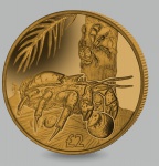 BRITISH INDIAN OCEAN TERRITORY.  2 LIBRAS.  2018.  MOEDA DE TITANIUM.  CARANGUEIJO DO COCO.  UNC.