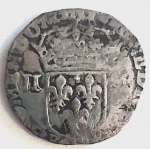 MOEDA PRATA (.917) FRANÇA 1/4 ECU 1611 - LUIS XII. MOEDA COM 9 gr & 31 mm DE DIÂMETRO.