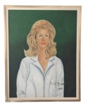 Luiz Duprat : "Retrato de Thereza Helena", óleo s. tela ass. inf. dir e dat. 1970 . Med.