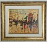 Assinatura não decifrada: "Paris" , óleo s. tela , ass. inf. dir . Med. Mi 48 x 60 cm  Me 81 x 91 cm
