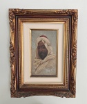 Escola Espanhola : "Mouro " , óleo s. mad. , ass. inf. dir. "Floriz" e dat. 1909. Med. Mi 27 x 15 cm  Me 48 x 36 cm