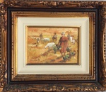 Francesco Brunocilla: "Colheita", óleo s. tela ass. inf. esq. e verso e dat. 1996. Med. Mi 16 x 22 cm  Me 38 x 45 cm