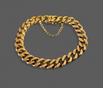 Pulseira corrente em ouro amarelo 18k. Peso. 21,4 gr Med. 16 cm
