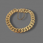 Pulseira corrente em ouro amarelo 14 k. Peso. 25,3 gr Med. 18 cm