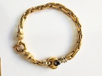 Belíssima pulseira em ouro amarelo 18 k . Peso 17,6 gr . Med. 18,5 cm