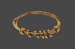 Elegante pulseira em ouro amarelo 18 k . Peso. 21,6 gr Med. 7 x 5,5 cm