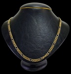 Colar em elos de corrente em ouro amarelo 14 k . Peso 33,1 gr Med. 54 cm