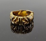 Anel flex em ouro amarelo e branco 18 k . Peso 7,8 gr Aro 18