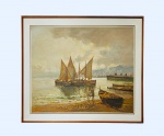 Angelo Canonne: "Marinha", óleo s. tela ass. inf. dir. Med. Mi Me