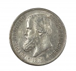 Numismática : Moedas de prata 917 , Brasil 1000 réis , Petrus II : 1869 (3 un) / 1878 ( 1 un) / 1870 (3 un) / 1880 (2 un) / 1883 (1 un) / 1888 (2 un) / 1876 ( 10 un) . Total . 22 un.  Peso . 278 gr