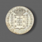 Numismática : Moeda , Portugal , Prata ,400 réis 1833 Maria II .