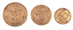 Numismática : Moeda , Brasil, cobre 40 réis , Petrus II : 1873 ( 5 un) / 1880 ( 1 un) / 1875 (1 un) / 1879 ( 1 un). Total . 8 un. / Brasil , cobre 20 réis , Petrus II : 1886 (2 un) / 1869 (5 un) / 1870 (2 un) . Total . 9 un . / Brasil , cobre 10 réis, Petrus II : 1868 (4 un) / 1869 (6 un) : Total. 10 un. Lote total : 27 un.