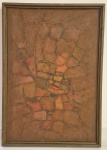 ALUÍSIO CARVÃO (1920 - 2001) "Composição", o.s.t., 54,5 X 37,5 cm, assinado no c.i.d e datad