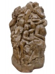 Escultura lapidada em pedra, assinatura não identificada. Meds: 29,5 cm x 17,5 cm x 11 cm56502