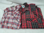 Lote de 2 camisas de manga comprida Xadrez. Tam: GG