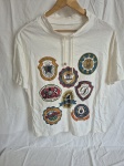 Camisa branca estampada Donna Unno. Tam: M