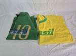 Lote de 2 camisas Brasil infantil Tam:10