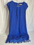 Vestido com bolinhas e listras, Cori Collection Tam:40