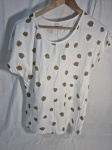 Camisa branca estampada Tam: G