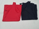 Lote de 2 camisas sem manga, sendo a vermelha Cortelle. Tam; G.