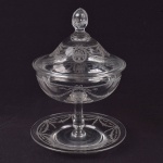 Compoteira cristal francês altura 25 cm diâmetro do presentoir 18 cm